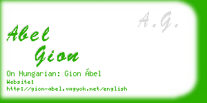 abel gion business card